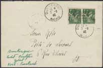 EUR 150 é 300:- 2143 2143 70Y Danzig 1921 Air mail 5 M black-violet wmk sideways. With round corner. EUR 1800 é 800:- 2144 93 Danzig 1922 Coat-of-arms 75 pf dark violetpurple.