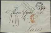77 78 79 80 77K Frankrike. Obetalt brev sänt från STOCKHOLM 22.4.1851 