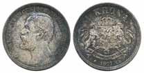 01 500:- 2842 SMF 78 1 krona 1897. 7,5g, vacker patina.