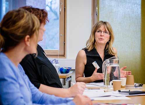 Ann-Charlotte Kassberg, Camilla Wedenby och Mari Broqvist samtalar om etiska dilemman vid intygsskrivning.