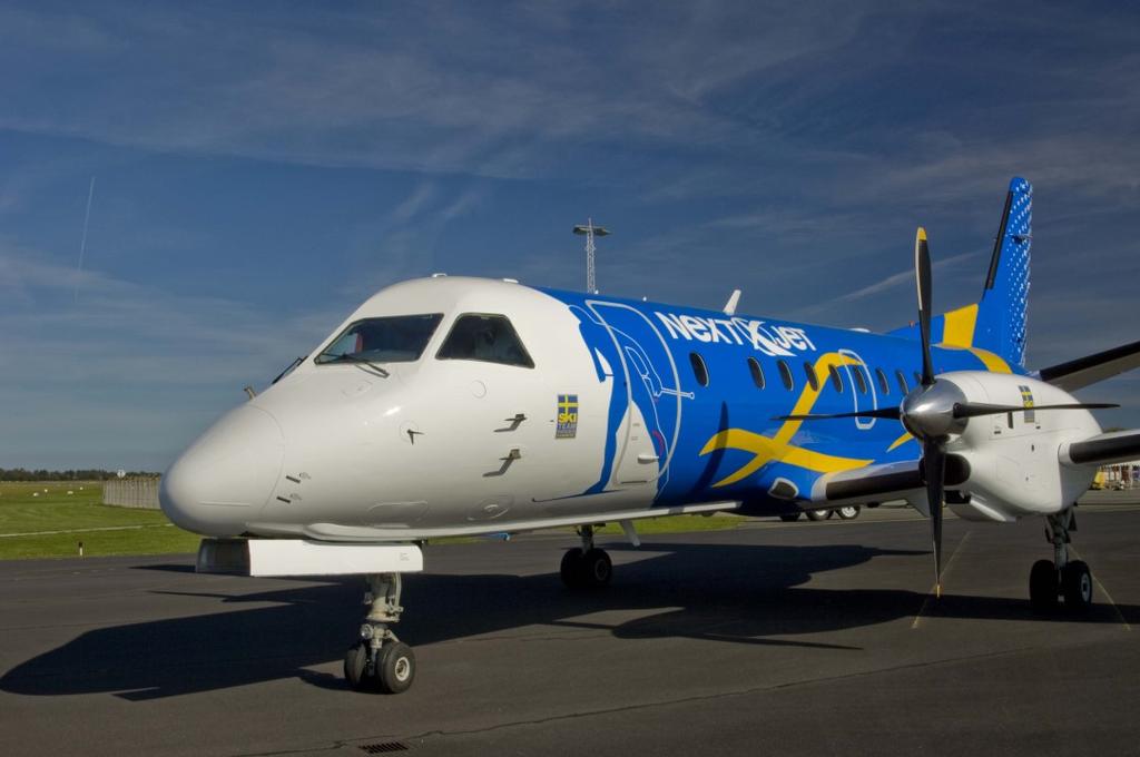 Göteborg-Umeå på 1,5 timme Den 12 mars börjar Nextjet trafikera en ny flyglinje mellan Göteborg Landvetter Airport och Umeå Airport med 32 turer per vecka.