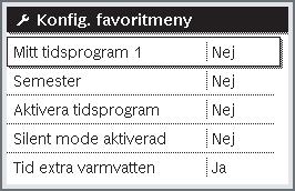 Användning Om du vill aktivera automatisk drift (och tillämpa tidsprogrammet) Tryck på menyknappen för att öppna huvudmenyn. Tryck på menyratten för att öppna menyn Värme/kyla.