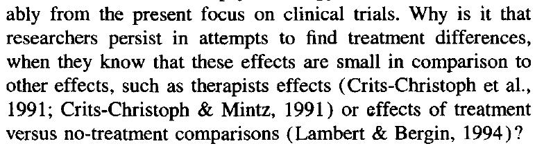 Common Factors AffecWng Psychotherapy Outcomes: Some ImplicaWons for Teaching Psychotherapy FEINSTEIN, HEIMAN, YAGER (2015) Journal of Psychiatric PracWce;21;180 189 Faktorer med bevisad effekt för