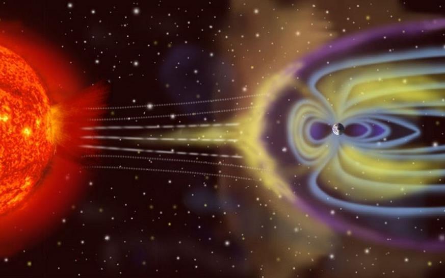 Solen som EMP-källa Jordens magnetfält skyddar Liten