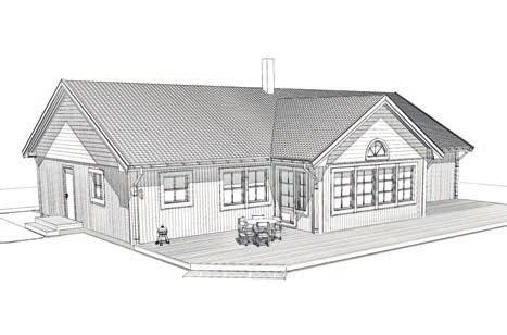 000 kr Villa Sparreholm är en klassisk modell som bygger på symmetri i huskroppen.
