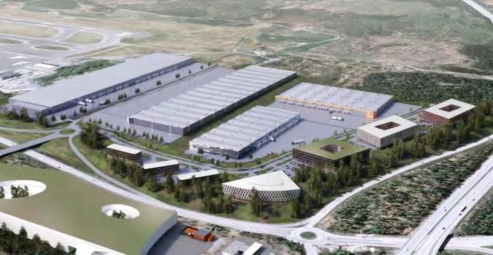 Väster om Flygplatsen planeras, i framtiden, utveckling av nästkommande område för lager- och logistik, Logistics Park 2.