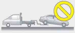 Det är viktigt att bilen lyfts upp och bogseras korrekt för att förhindra att bilen skadas. Användning av bärgningsbil med dollys eller flakbärgningsbil rekommenderas.