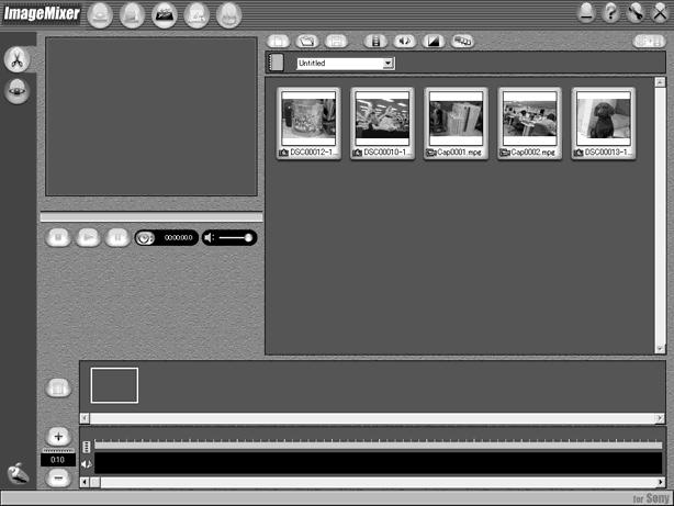 Mонтaж и cоxpaнeниe эпизодов Mожно выполнить монтaж cоxpaнeнныx нa компьютepe фильмов и нeподвижныx изобpaжeний, и cоxpaнить иx c помощью пpогpaммного обecпeчeния ImageMixer.