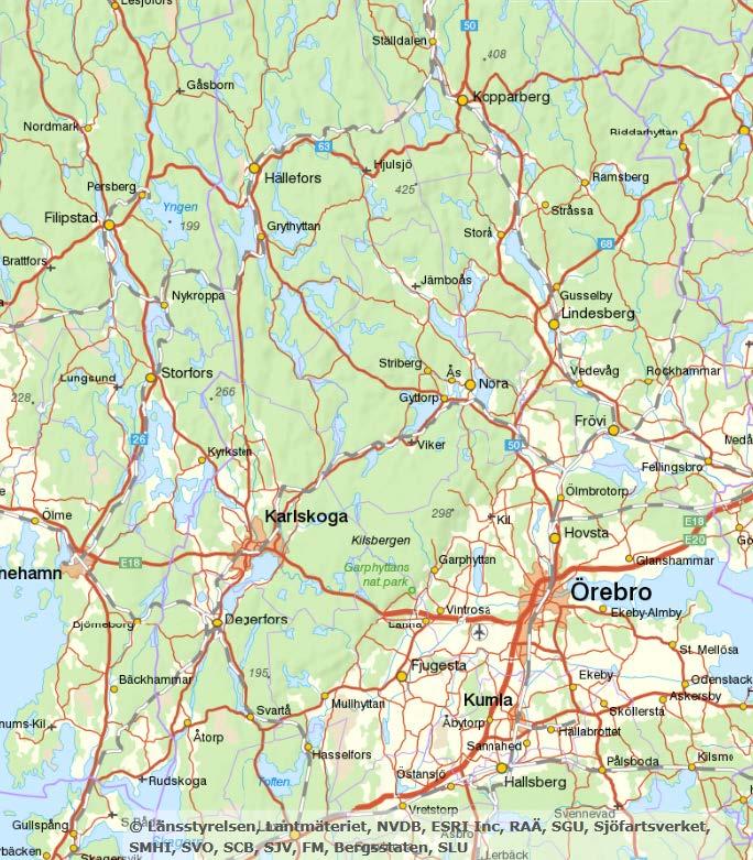 Förlängd koncession för befintlig 145 kv ledning mellan Karlskoga och Hällefors i Karlskoga och Hällefors kommun, Örebro län