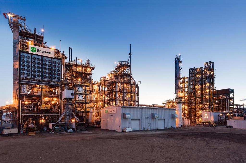 Enerkem, Edmonton, Kanada Driftsättning 2013, meddelade nyligen att etanolproduktion påbörjats.