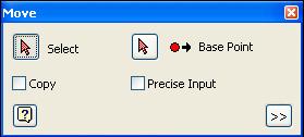 I dialogrutan Copy finns det även från och med Inventor 2008 även ett val för att använda Precise Input.