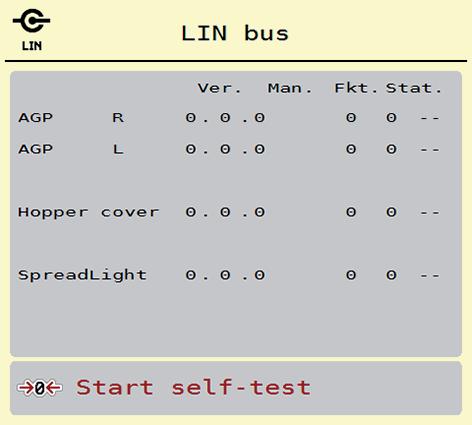 4 Manövrering AXIS EMC ISOBUS Exempel Linbus 1. Öppna menyn System/Test > Test/Diagnostik. 2. Öppna menypunkt Linbus. På displayen visas ställdonens/givarnas status. 3 1 2 Bild 4.