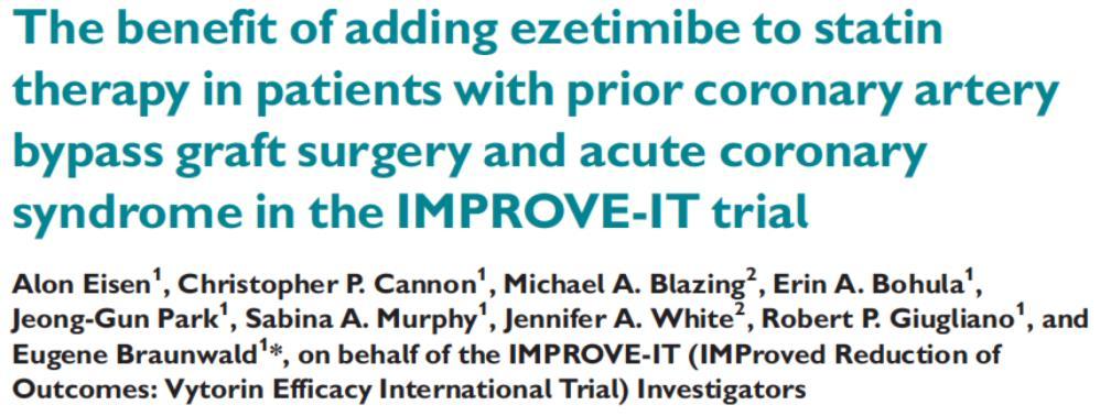 Subgruppsanalyser i IMPROVE-IT: CABG-operererade patienter 1.684 av 18.