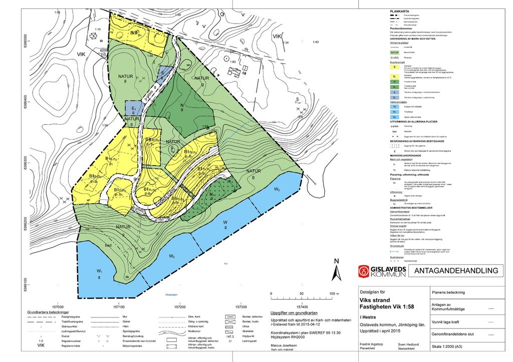 Översiktlig VA-utredning för Viks strand Etapp 4 I etapp 4 antas det att området blir fullt utbyggt med ca 23 stycken bostäder.