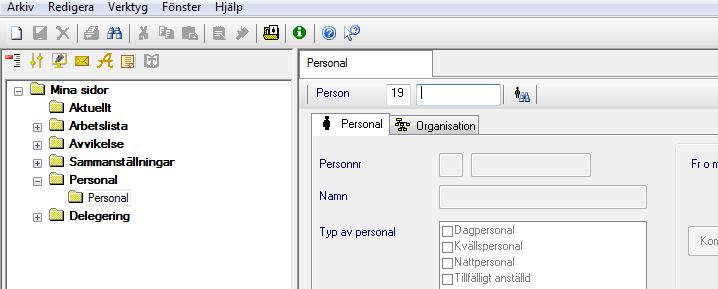 Personalen kan finnas i personalmodulen i Vodok sedan tidigare och måste sökas fram.