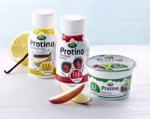 (100 g) Protino dessert (80g) 240 kcal och 13 gram