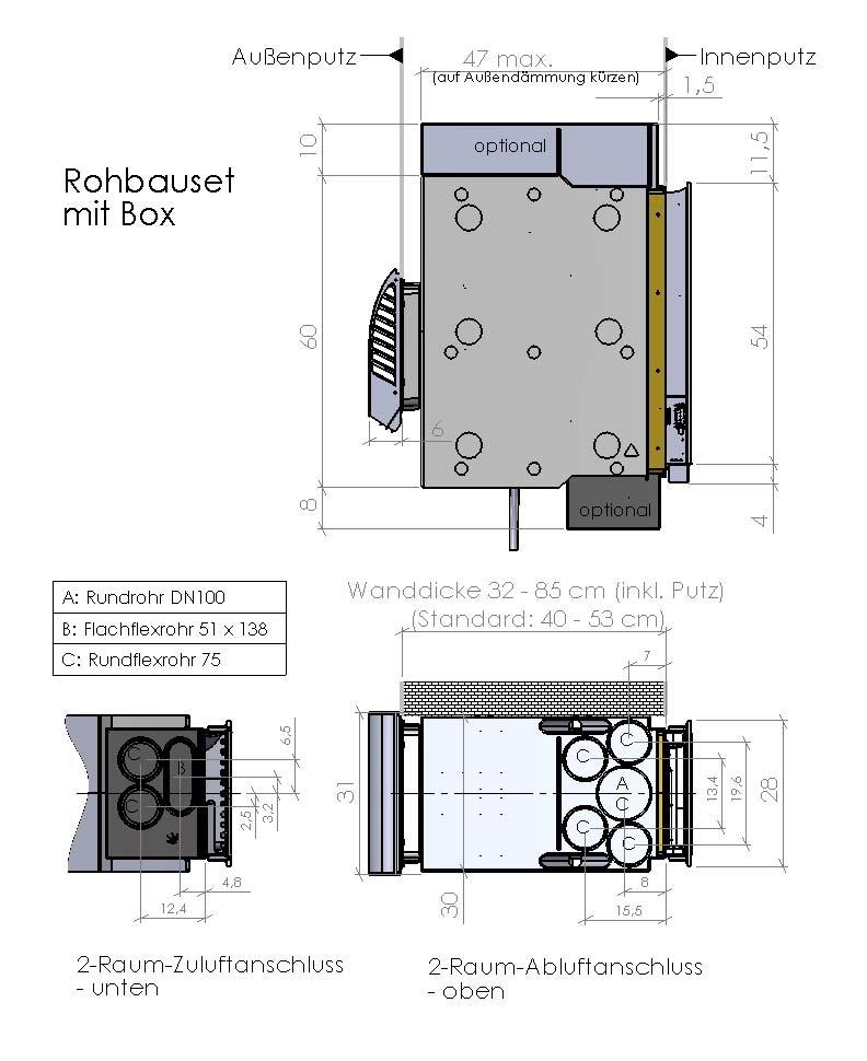 flexslang 51 x 138 väggtjocklek 32 85 cm (inkl.