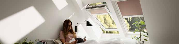 Med solskydd dämpar du överföringen av energi mellan takfönstrets utsida och insida.