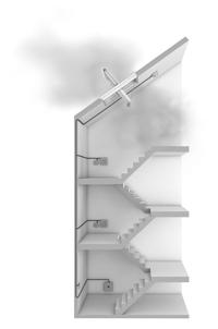 Takfönster för brand- & rökgasventilation För profilerat/slätt takmaterial Takfönster för brand- & rökgasventilation För platta tak Kompletteras med VELUX styrsystem eller styrenhet