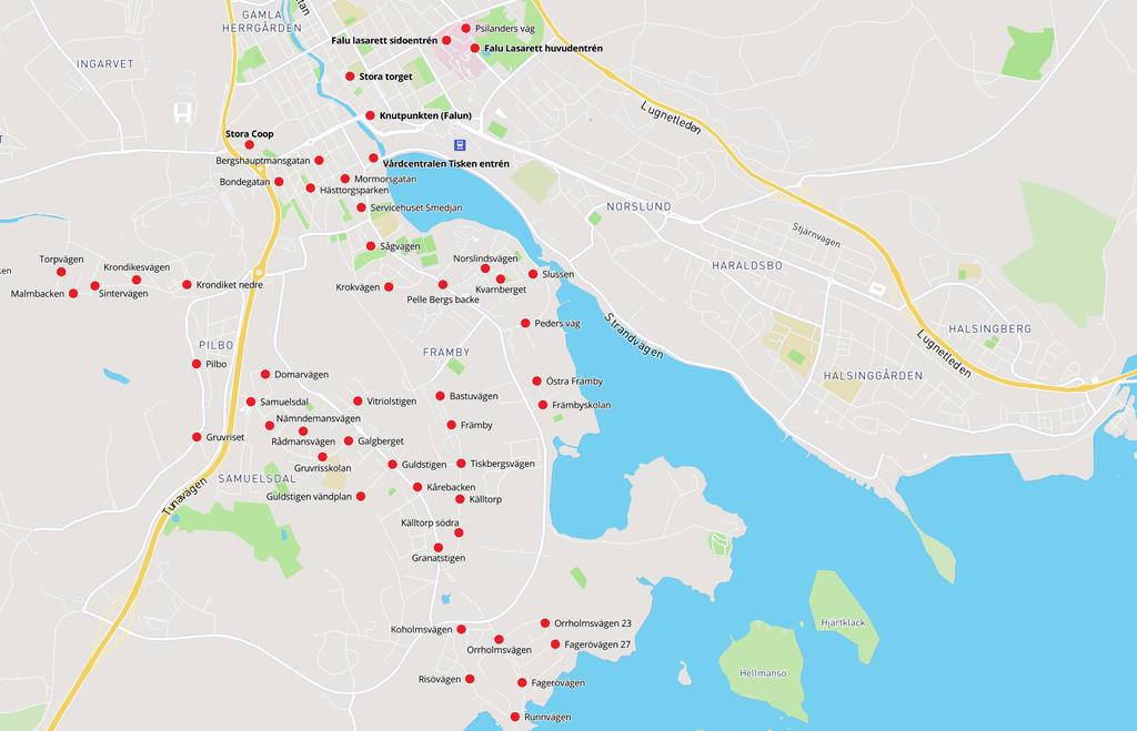 LINJE 612 FLEXTRAFIK Falun Södra