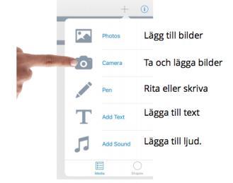 Appen är på engelska, men det behöver man inte tänka på eftersom man arbetar med symboler. 1. Starta Book Creator 1. Klicka på symbolen för att starta Appen. 2.