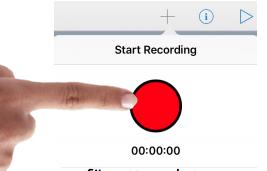 Tryck på den röda knappen för att påbörja inspelningen. 3. Tryck på stoppknappen för att avsluta inspelningen. Du får då upp en ruta om att inspelningen är avslutad.