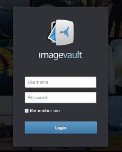 2. Start För att kunna använda ImageVault behövs ett konto så att användare kan logga in.