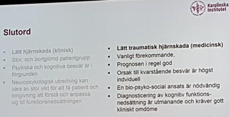 Christian Oldenburg slutord: Britt-Marie Stålnacke adjugerad proffesor i rehabiliteringsmedicin Smärttillstånd efter nack o skallskada.