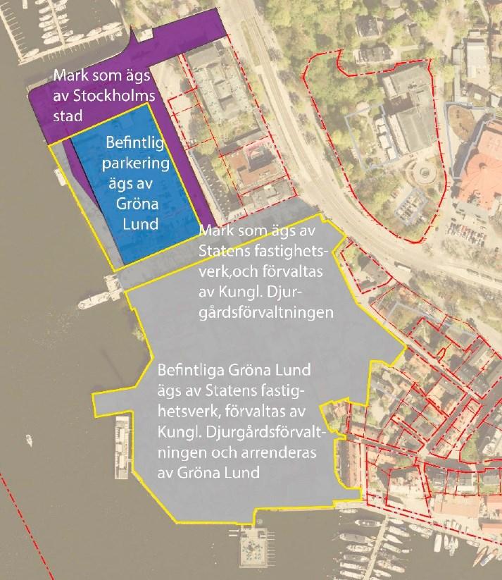 Allmänna Gränd ägs av Statens fastighetsverk medan Falkenbergsgatan ägs av staden.