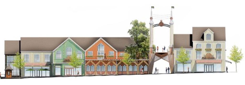 Sida 9 (15) Byggnader som är tänkta att utmärka sig såsom hörnhuset i korsningen Falkenbergsgatan och Allmänna Gränd och byggnaden vid torget i slutet på Allmänna Gränd kan också utföras med