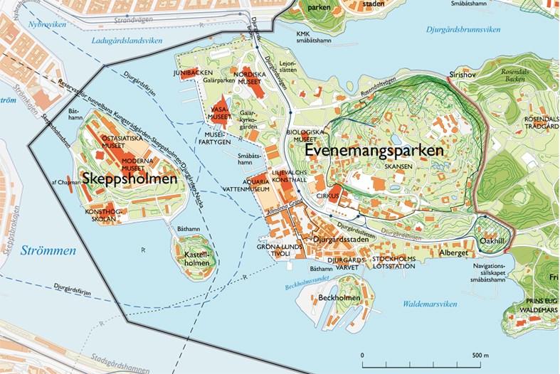 Sida 9 (38) Det offentliga rummet mellan byggnader och anläggningar motsvarar inte områdets attraktivitet i övrigt och behöver åtgärdas.