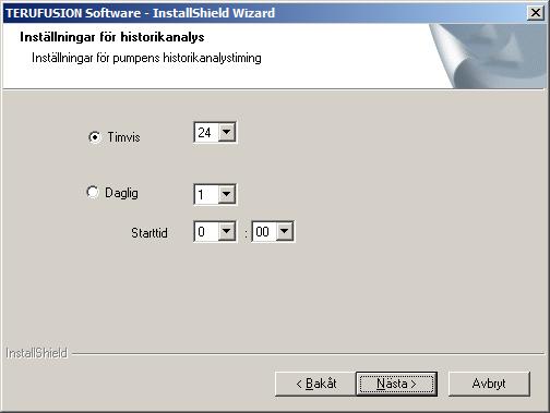 Windows Server 2003: C:\Documents and Settings\All Users\ Application Data\Terumo_CQI\libraryset Windows Vista och senare: C:\ProgramData\Terumo_CQI\libraryset Klicka på [Nästa]-knappen.