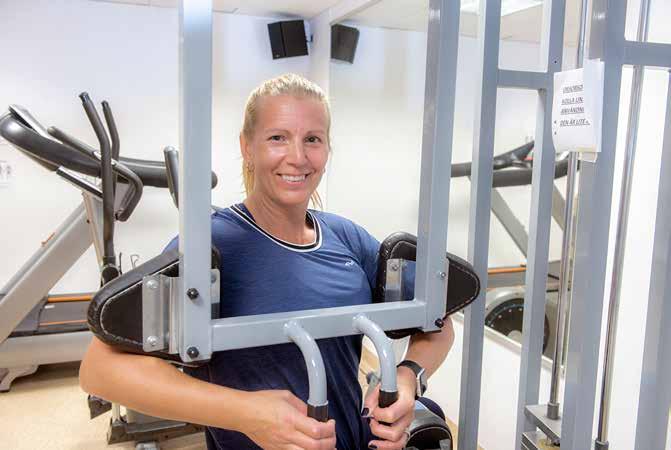 Helena Svensson har ökat sin muskelmassa sedan hon började träningen - och dessutomkommit igång med spinningen igen efter tio års uppehåll.