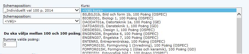 NORRKÖPINGS GYMNASIESKOLOR Så här gör du ditt kursval Klicka på Val när du loggat in i Dexter.