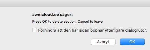 9.13 En rad kan innehålla kolumner och flera block. För att radera ett hel rad väljer du papperskorgen som finns till höger i raden. 9.