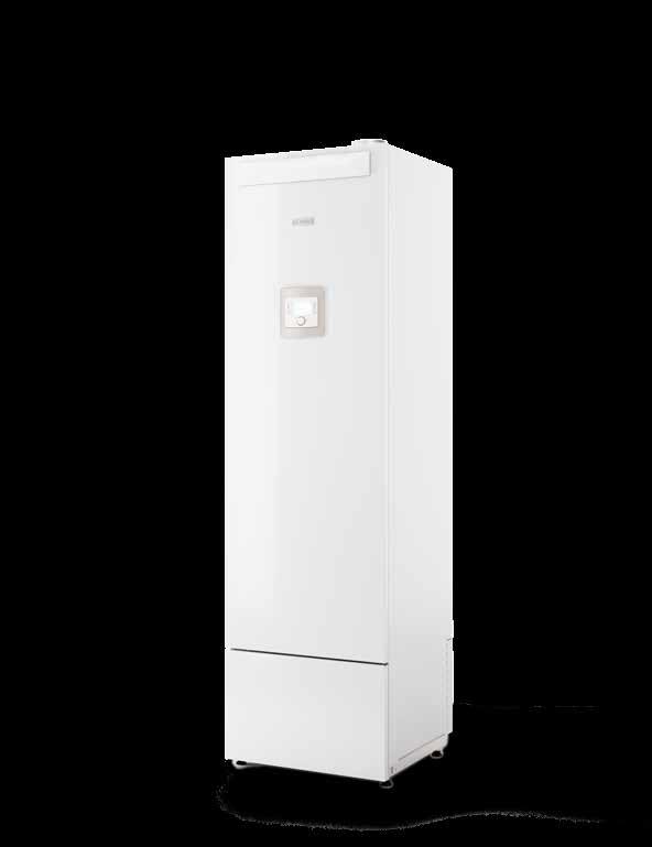 Frånluftsvärmepump Bosch 4000 EW Utnyttja frånluften smart. 4000 EW återanvänder värmen ur ventilations luften i ditt hus till ny värme och varmvatten.