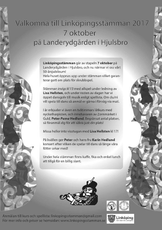 Kommande evenemang att glädja sig åt i höstmörkret Spel och Dansföreningen Folklekarne 1987 2017 Vi firar 30 år med en konsert med Svängig Östsvensk