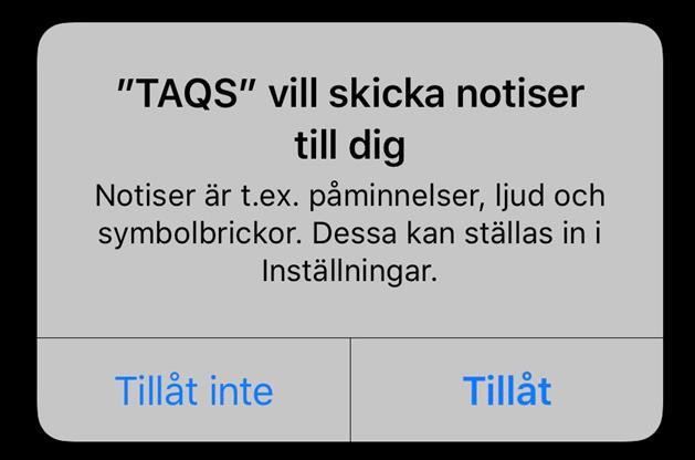 Ladda ner TAQS/TAQS Mobile. 2. Starta appen och klicka på Lägg till. 3. Ange dina inloggningsuppgifter (samma som du idag har på TSR Online).