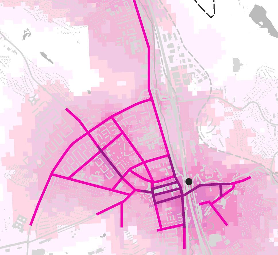 STRÅK MED POTENTIAL FÖR LOKALER I GATUPLAN I CENTRALA MÖLNDAL 2040 Att genom planering skapa attraktiva lägen för lokaler i gatuplan och förvalta denna potential genom en attraktiv stadsmiljö är i