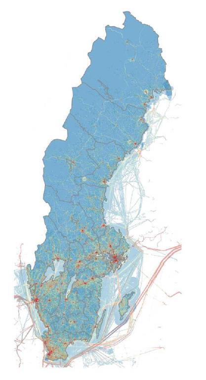 Inbyggda emissionsindata i SIMAIR Emissioner på regional och urban skala Geografiskt fördelade emissioner från SMED (svensk databas) 1 km x 1 km samt EMEP (europeisk databas) Emissioner på lokal