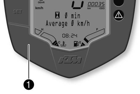 9 KÖRANVISNING 63 Avstängning av ABS (RC 125) KTM rekommenderar att alltid ha ABS aktiverat när man kör. Det kan dock finnas körsituationer när man inte önskar ABS.