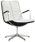 Kite Kite swivel chair low back Broberg & Ridderstråle 2014 Art. no 24912 60 70 85 39 13 0.46 0.6 19 5 star aluminium swivel base polished, white or black lacquered. Other colours on request.