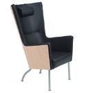 Solino Solino easy chair high back legs and back in wood Sophia Dahlén 1997 Art. no 21201 67 77 110 43 16 0.61 1.7 35 The neck cushion comes as standard in the same fabric/leather as the easy chair.