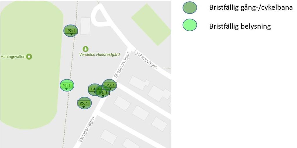 Vårdnadshavare Haningevallen Ett område öster om Haningevallen upplevs ha