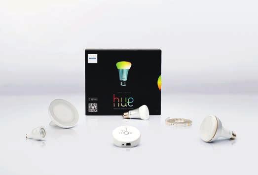 VITT Philips hue. Personlig hembelysning Philips har presenterat två nyheter i produktlinjen för Philips smarta belysning GU10 spotlights och StoryLight Mickey.