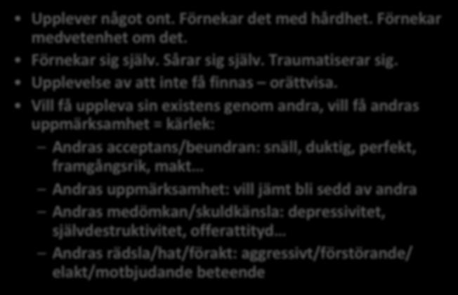 MÄNSKLIGA RIKEDOMAR Uppfatta, förnimma, kontakt Minne Intuition, sjätte sinne Kärlek, glädje, ansvar, frihet, koncentration... Mod, initiativ.