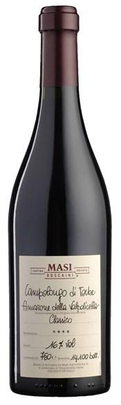 Masi Campologno di Torbe 2009 Amarone Della Valpolicella Classico DOCG Corvina 65 %, Rondinella 20 % och Molinara 15 % Tillverkning: Vinet har jäst i 45 dagar i stora slavonska ekfat i 24 månader och