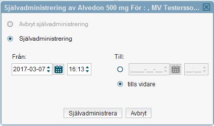 Bilaga 3. Ordination och dokumentation av läkemedel som patienten sköter själv inom sluten vård.