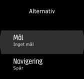 Så här tränar du med ett generellt mål: 1. Innan du startar en träningsregistrering öppnar du sportlägesalternativen genom att dra uppåt eller trycka på den nedre knappen. 2.