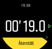 3.34. Tidtagare Klockan har ett tidtagarur och en nedräkningstimer för enkel tidsmätning. Från klockans urtavla öppnar du startbilden. Rulla sedan uppåt tills du ser timer-ikonen.